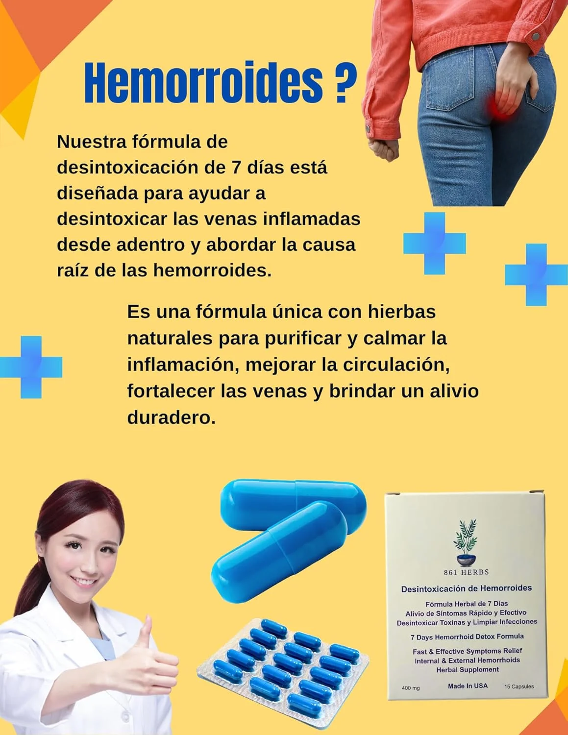 سم زدایی هموروئید، 7 روزه 15 کپسول، پرداختن به علل زمینه ای، پاکسازی و تسکین وریدها، تسکین طبیعی