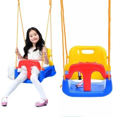 تاب بازی کودک PICCASIO ™، صندلی تاب سنگین برای کودکان، پایه فلزی تاشو برای استفاده در داخل و خارج از منزل، دستورالعمل واضح و آسان برای مونتاژ (تاب صندلی)