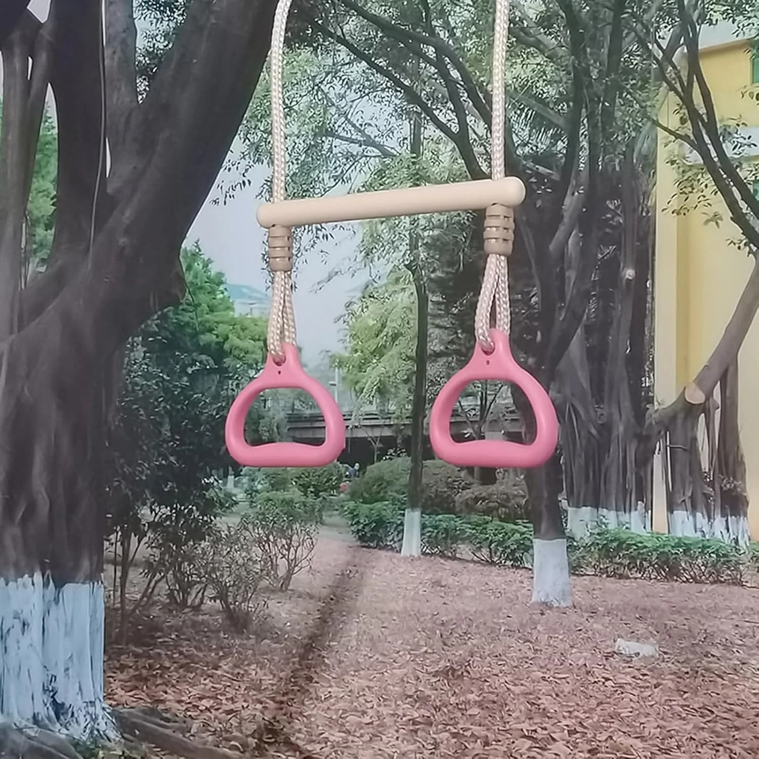 میله بارفیکس کودک، تجهیزات تاب حلقه ای زمین بازی، حلقه های ارگونومیک بازی حسی برای کودکان در فضای داخلی و خارجی