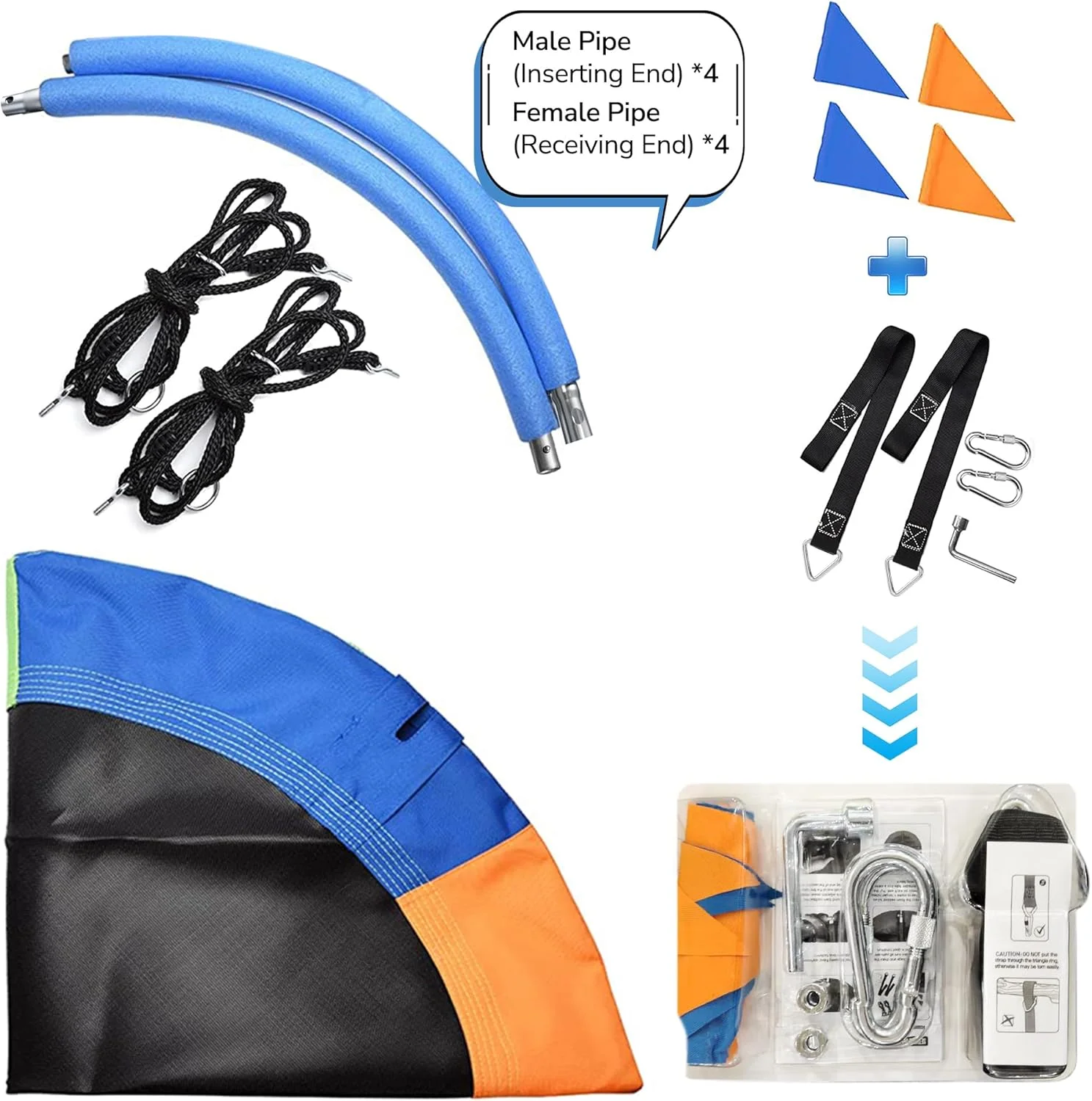 تاب بازی درختی بشقابی پیس ارث 40 اینچی با ظرفیت وزنی 300 کیلوگرم، 2 بند آویز اضافه، طناب های چند رشته ای قابل تنظیم، صندلی تاب ایمن و بادوام رنگارنگ برای کودکان و بزرگسالان