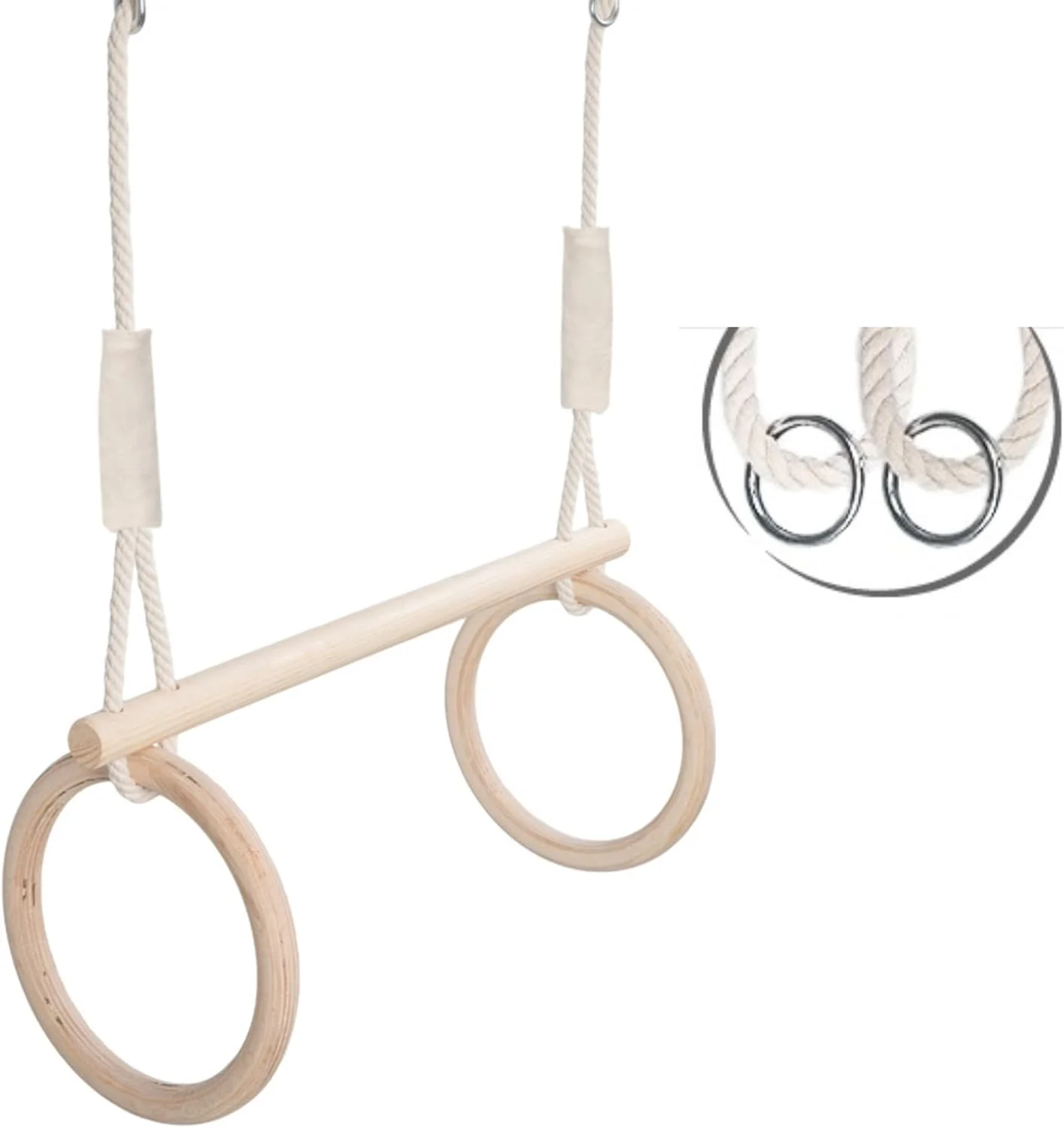 تاب ذوزنقه ای مامویی، حلقه های ژیمناستیک ساخته شده از چوب، تجهیزات ژیمناستیک داخل و خارج از منزل، تاب حلقه ای، ژیمناستیک با تاب چوبی، حلقه های ژیمناستیک و میله ذوزنقه ای