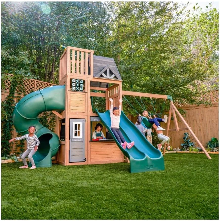 مجموعه بازی تاب چوبی Kidkraft Summit View