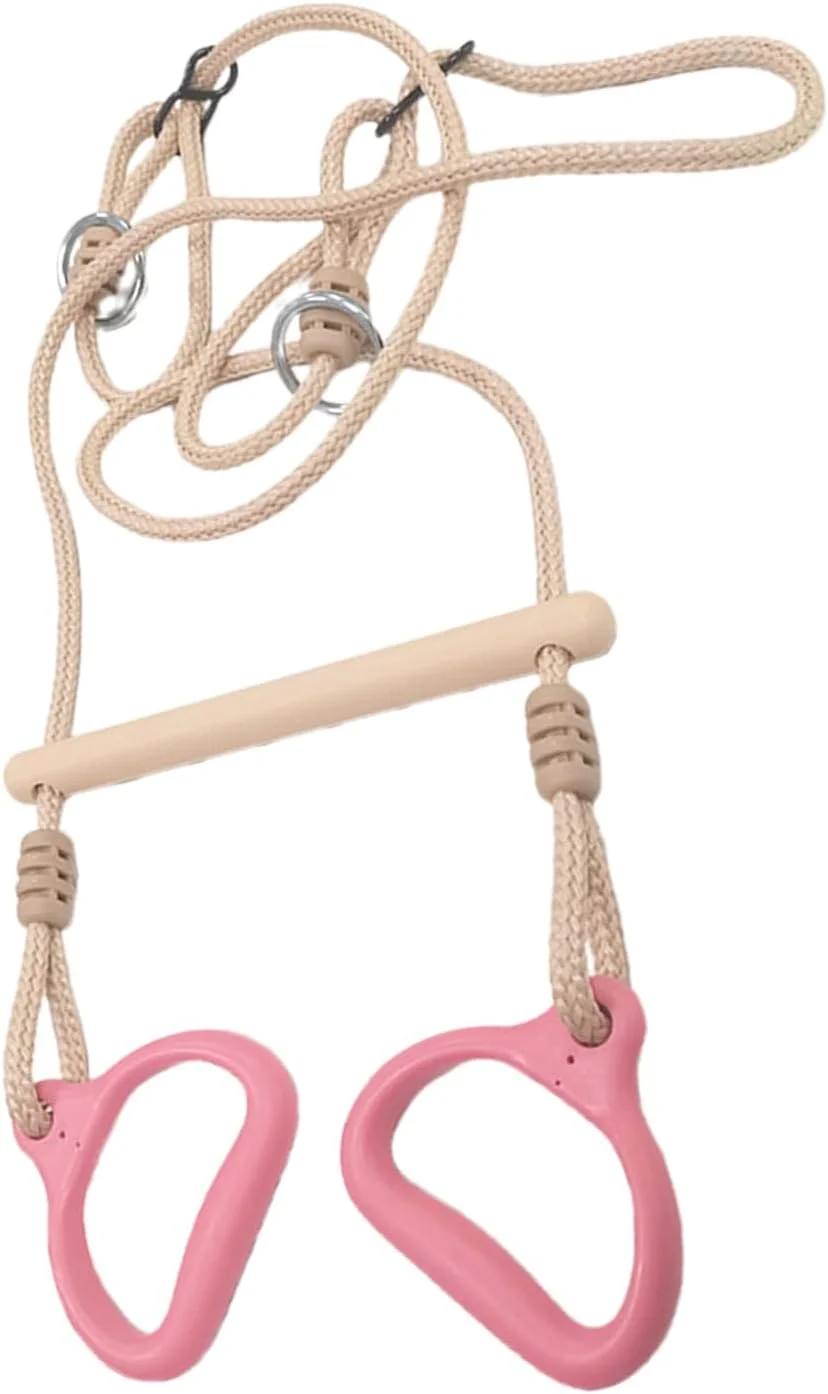 میله بارفیکس کودکانه | تاب حلقه ای تجهیزات زمین بازی - حلقه های ارگونومیک بازی حسی برای کودکان در فضای داخلی حیاط خلوت بزرگسالان در فضای باز