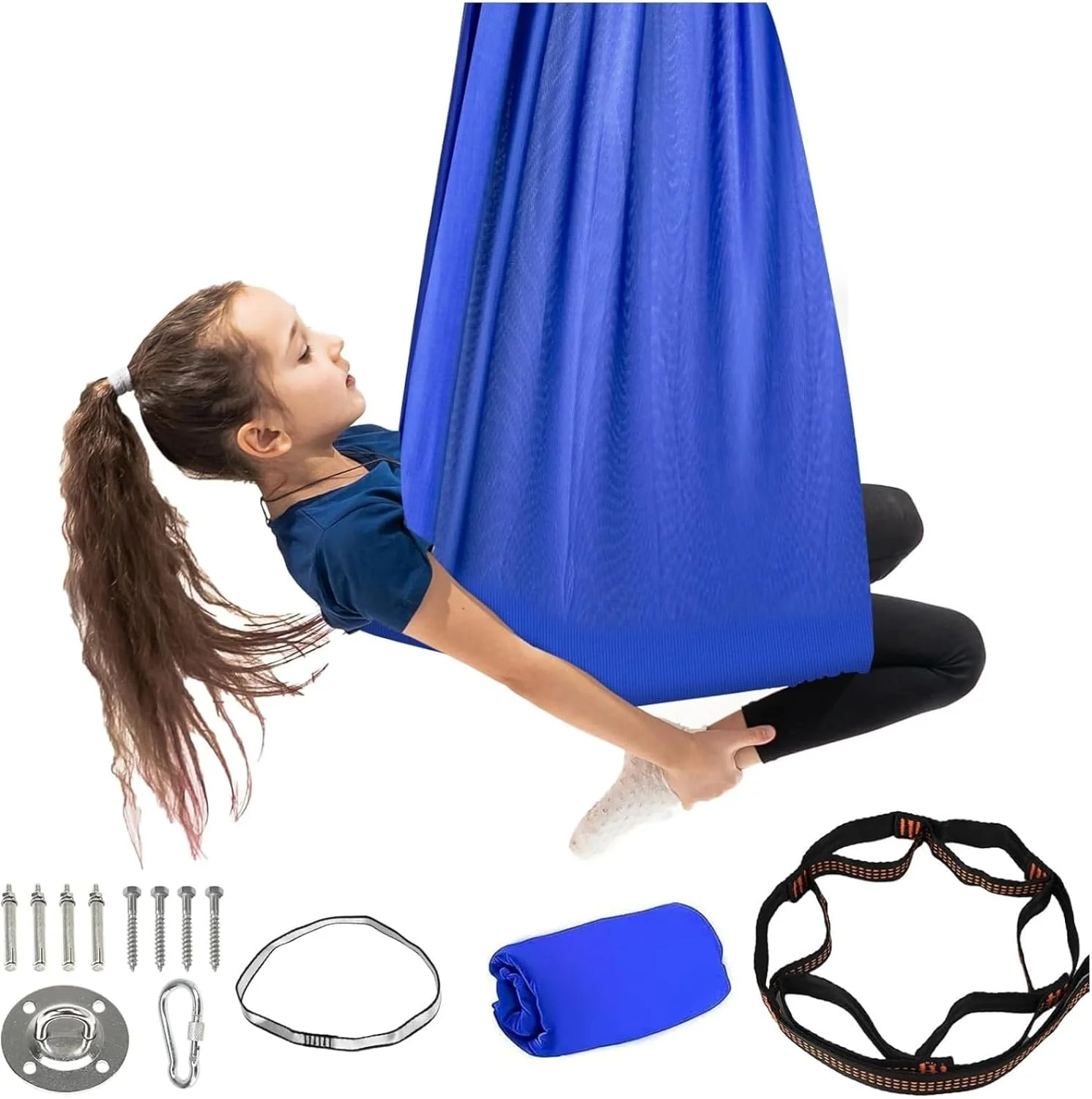 تاب حسی برای کودکان، تاب درمانی حسی برای کودکان و بزرگسالان تا 100 کیلوگرم، 280cm طول * 157cm عرض، تاب آویز کودک و بزرگسال برای اختلالات و اوتیسم