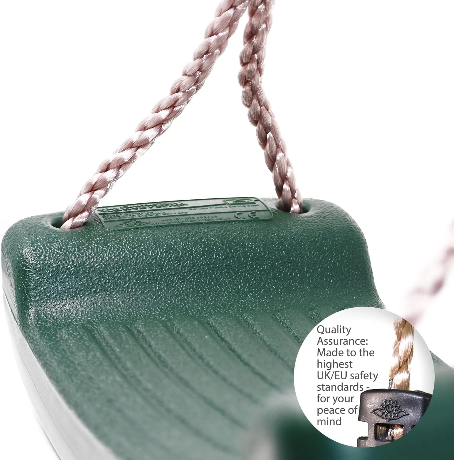 تاب بازی کودکانه مناسب فضای باز با دستگیره ایمنی و طناب های قابل تنظیم مقاوم در برابر آب و هوا برای مجموعه تاب ها (سبز)