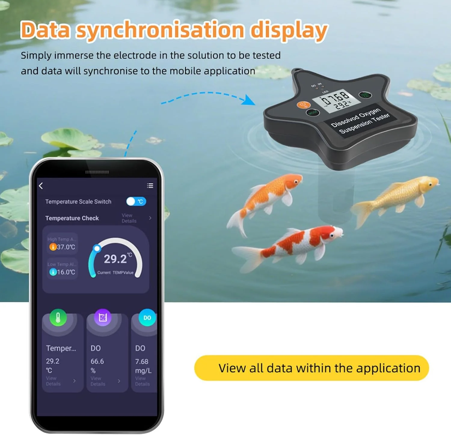 دستگاه سنجش اکسیژن محلول دیجیتال Asixxsix، محدوده اندازه گیری 0-20.00 میلی گرم در لیتر، کیت تست اکسیژن محلول برای حوضچه آکواریوم آبزی پروری، عمر باتری طولانی دستگاه سنجش اکسیژن محلول دیجیتال Asixxsix، محدوده اندازه گیری 0-20.00 میلی گرم در لیتر، کیت تست اکسیژن محلول برای حوضچه آکواریوم آبزی پروری، عمر باتری طولانی