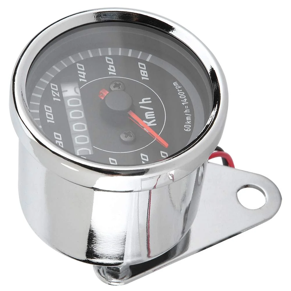 کیلومتر شمار LED با حساسیت بالا و دقت بی نظیر Domary، ضد ضربه، آلیاژ آلومینیومی برای موتور سیکلت DC 12V با نور پس زمینه داخلی، تطابق و جایگزینی کامل، ساده