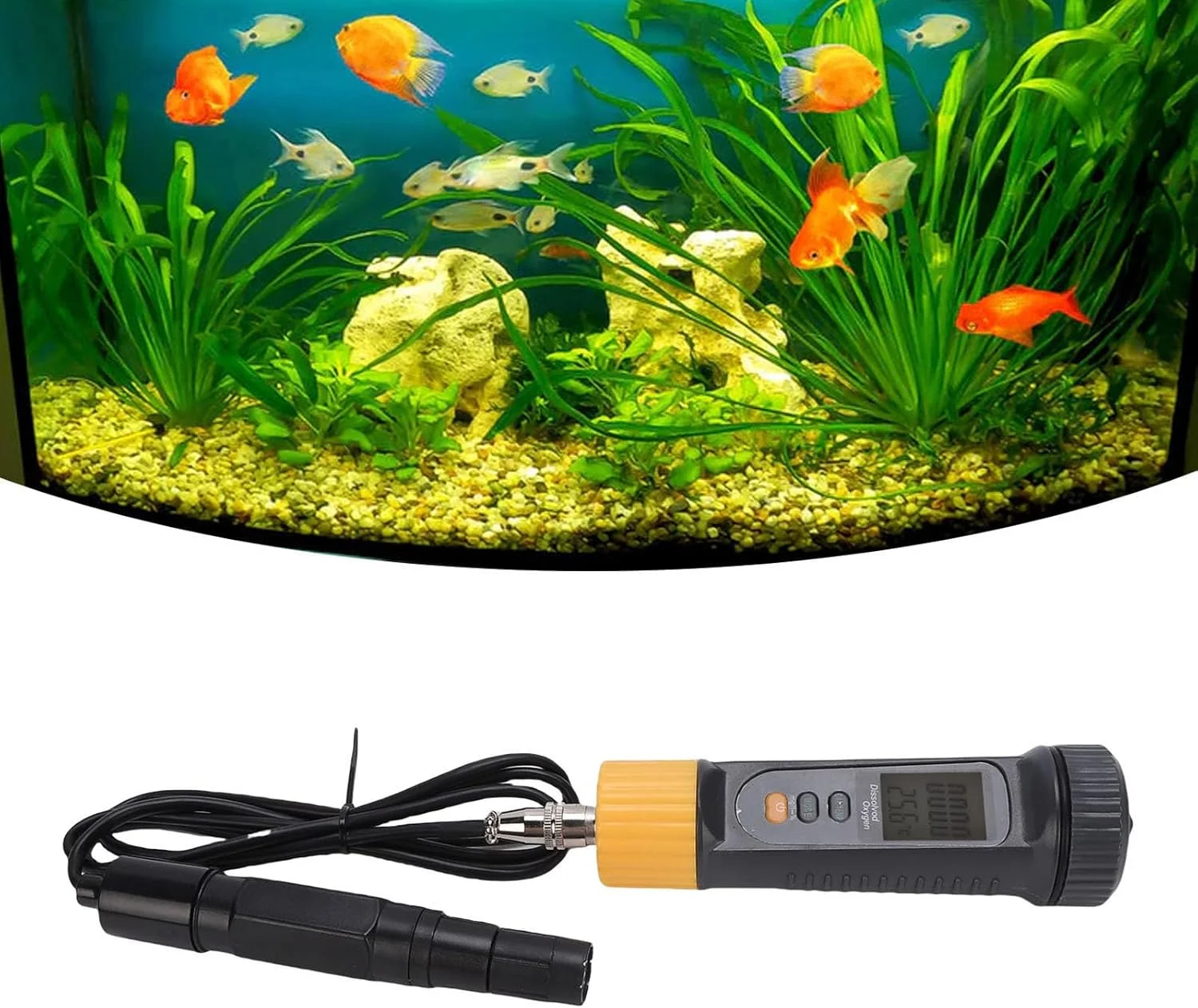 دستگاه سنجش اکسیژن محلول دیجیتال فاباتر با قابلیت اتصال به اپلیکیشن، کیت تست DO برای آکواریوم، تستر قابل حمل ATC DO برای علاقهمندان به آبزیان دستگاه سنجش اکسیژن محلول دیجیتال فاباتر با قابلیت اتصال به اپلیکیشن، کیت تست DO برای آکواریوم، تستر قابل حمل ATC DO برای علاقهمندان به آبزیان