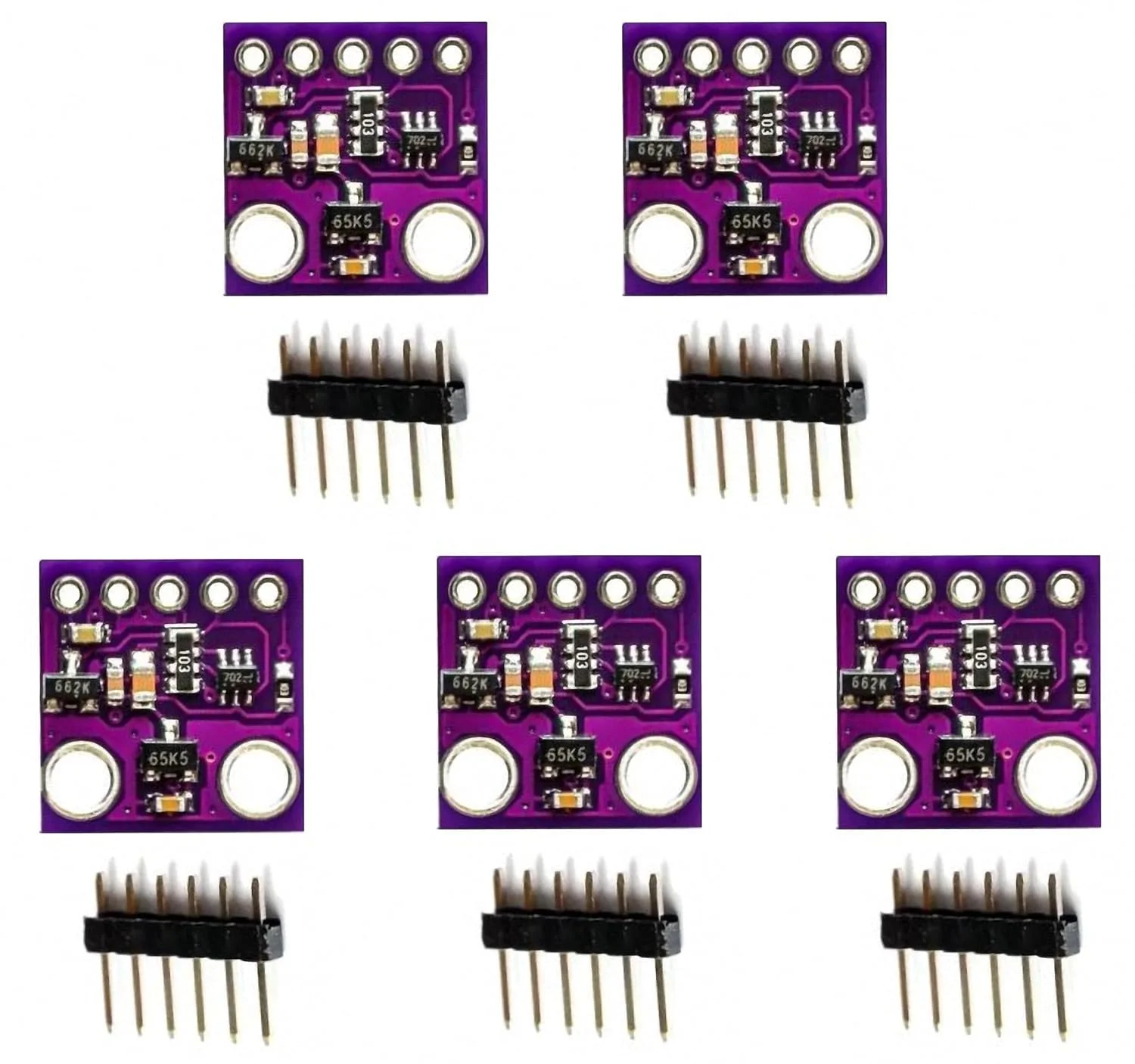 ماژول سنسور ضربان قلب و اکسیژن خون GY-MAX30102 MAX30102 (برد بنفش) مناسب برای آردوینو - 5 عددی