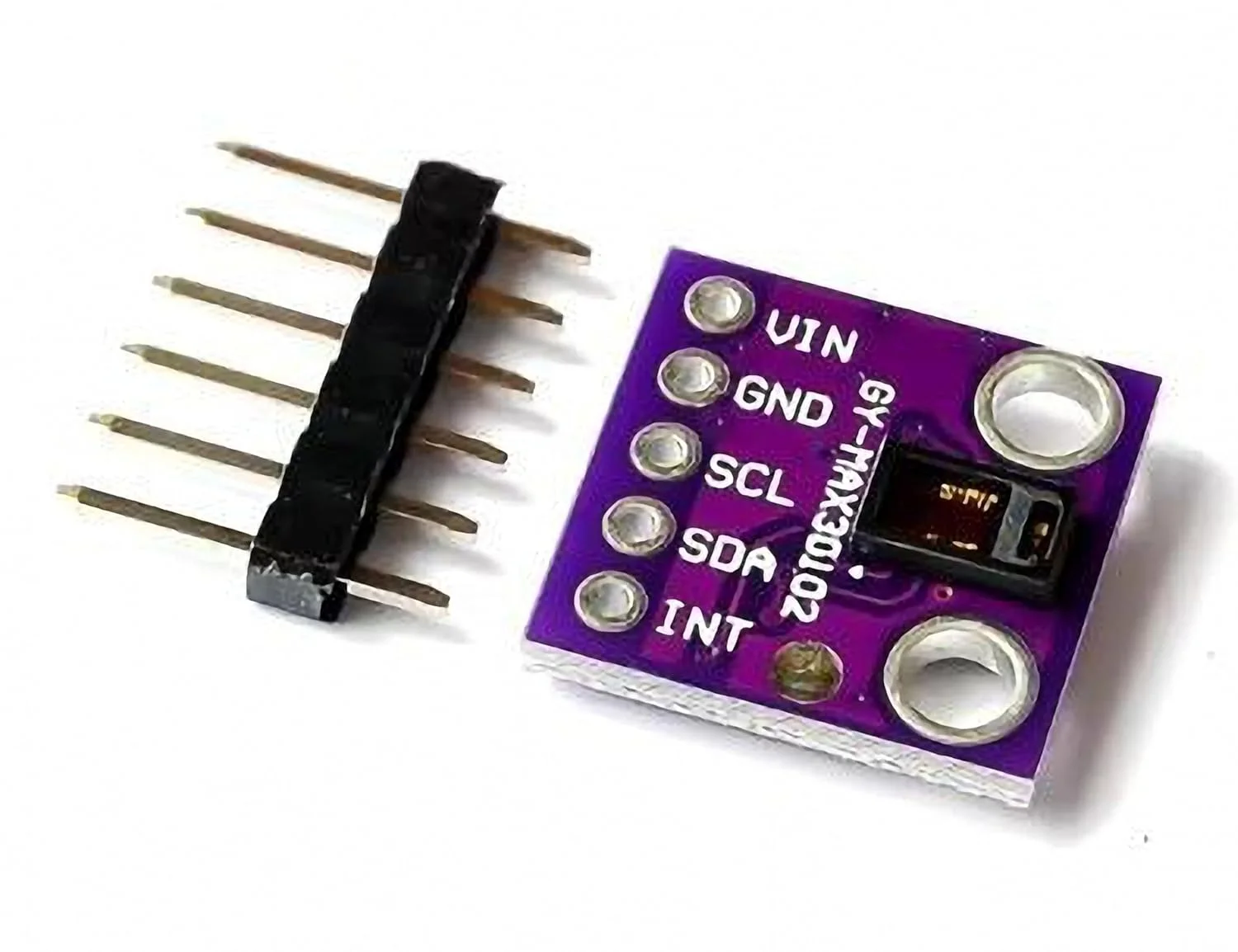 ماژول سنسور ضربان قلب و اکسیژن خون GY-MAX30102 MAX30102 (برد بنفش) مناسب برای آردوینو - 5 عددی