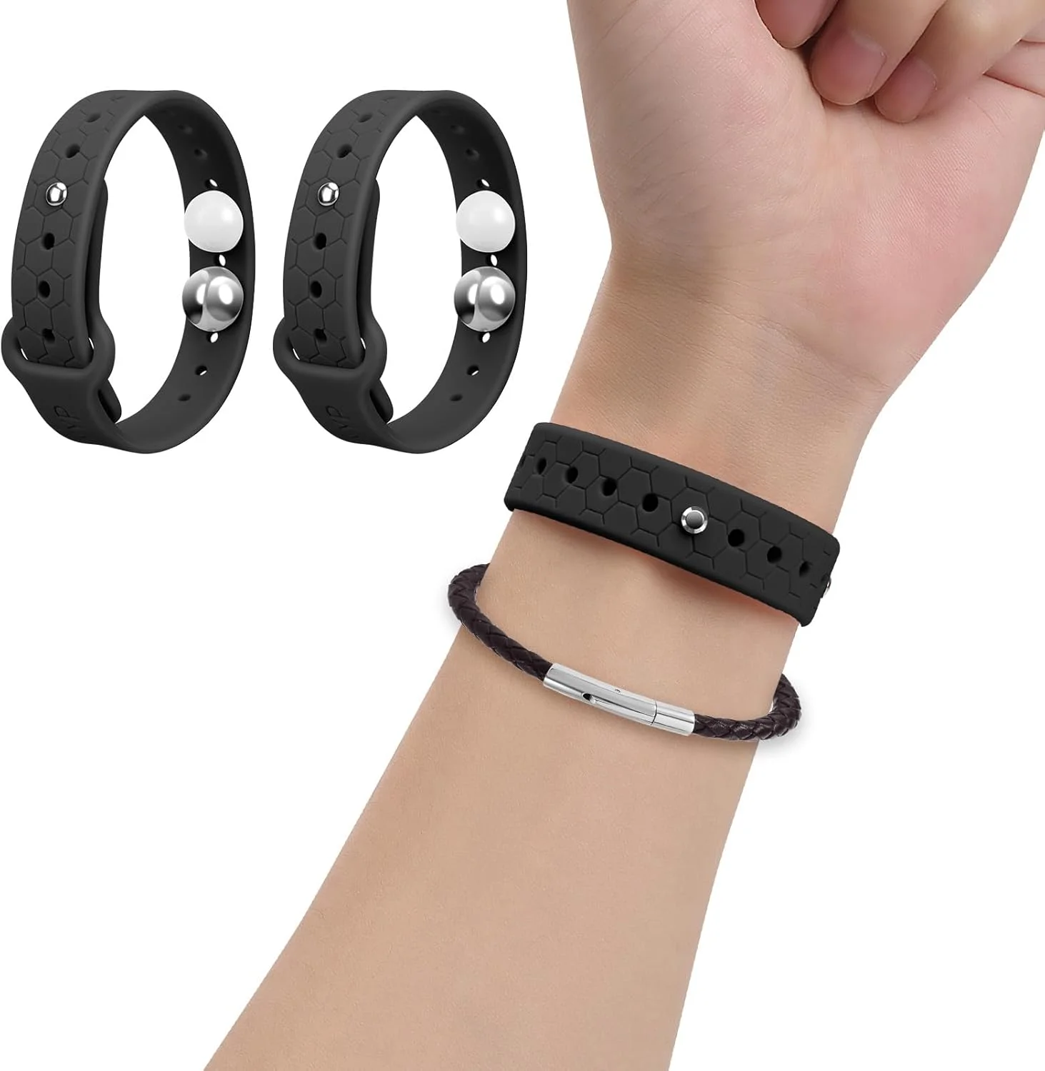 مچ بند ضد تهوع و بیماری حرکتی (یک جفت مشکی)