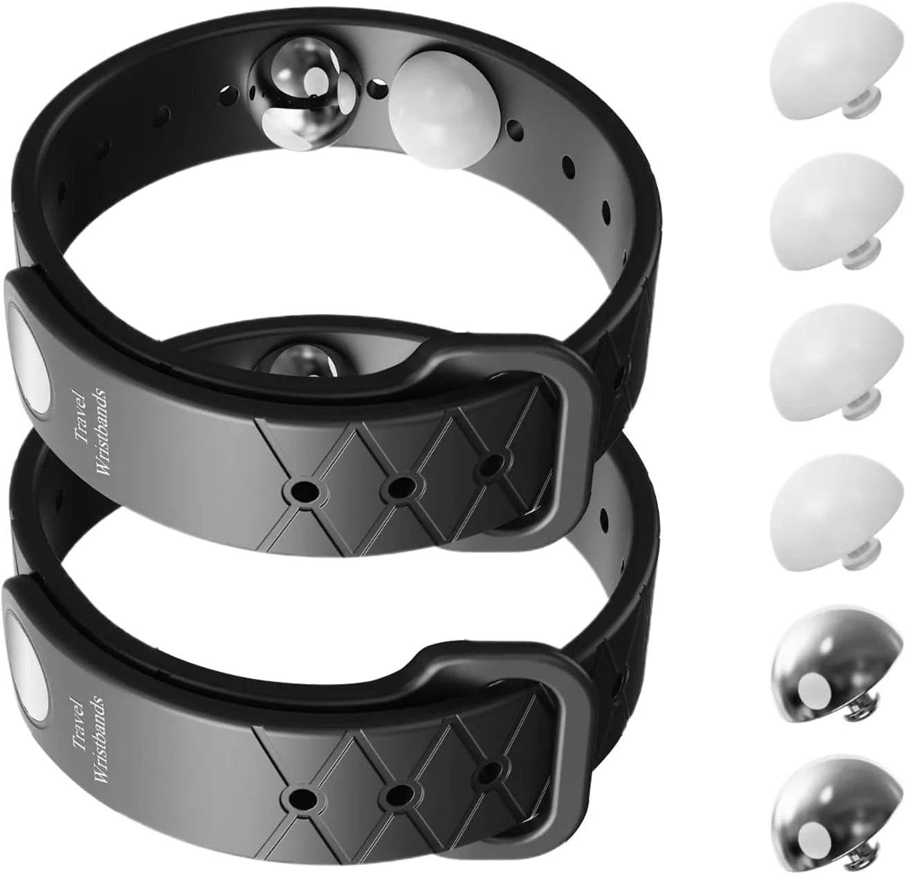 مچ بند ضد تهوع برای مسافرت | مچ بند ضد تهوع برای بیماری صبحگاهی - دستبند سیلیکونی برای سفر، ورزش، قایقرانی، ماشین، هواپیما، سرگیجه، سفرهای جاده ای، مردان، زنان، کودکان