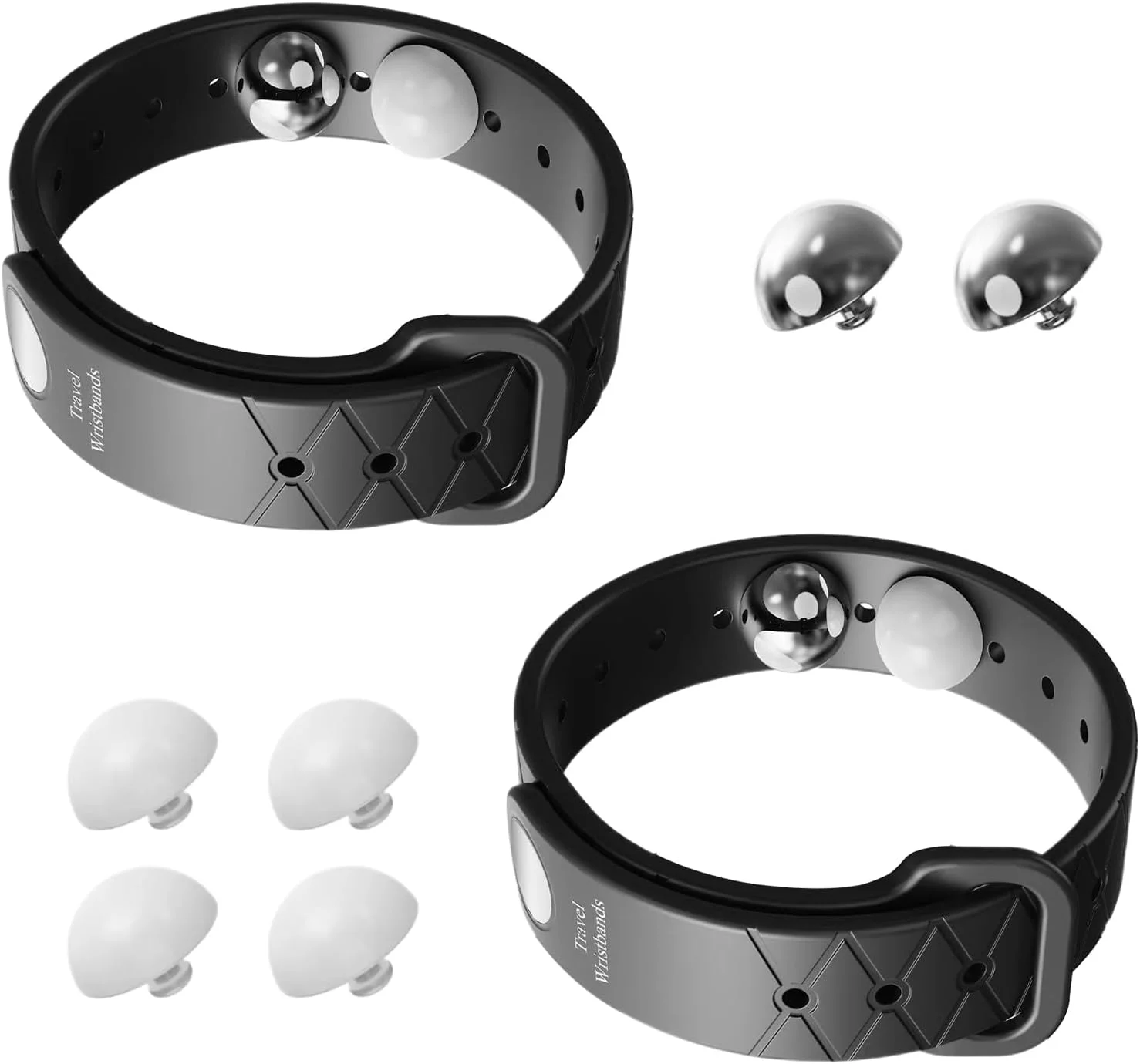 مچ بند ضد تهوع - مچ بند ضد بیماری حرکتی برای دوران بارداری - دستبند سیلیکونی برای مسافرت، ورزش، قایقرانی، ماشین، هواپیما، سرگیجه، سفرهای جاده ای، مردان، زنان، کودکان