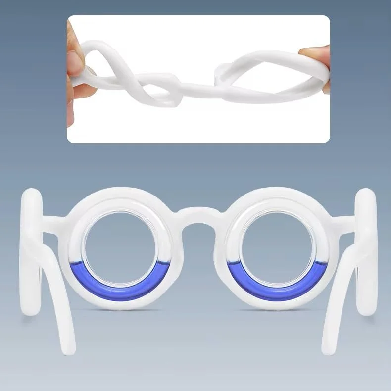 عینک ضد تهوع سفید - فریم شیک، تسکین تهوع ناشی از حرکت برای سفر با ماشین، هواپیما، قایق و بازی های واقعیت مجازی. لوازم ضروری سفر دریایی.