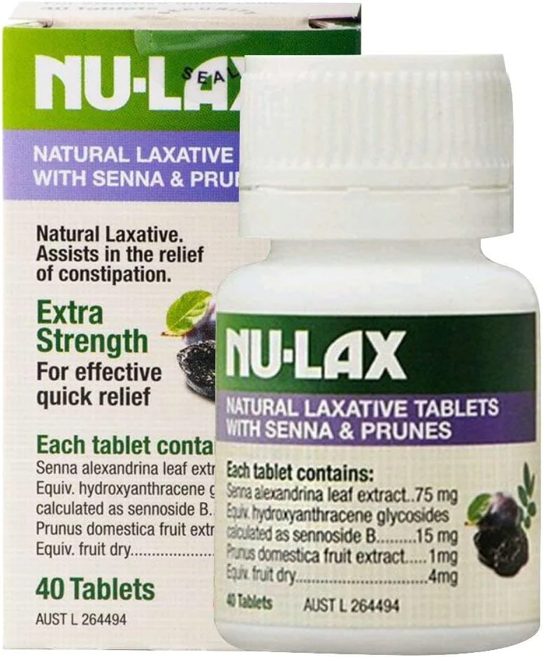 قرص های ملین طبیعی نولاکس حاوی سنا و آلو بخارا، 40 عدد