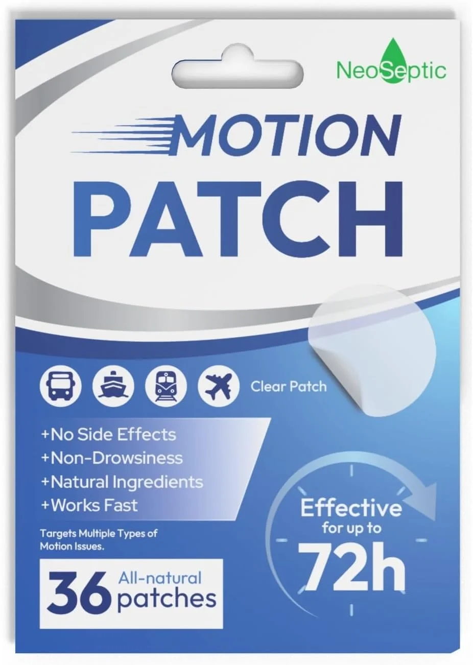 برچسب ضد تهوع - موثر تا 72 ساعت - بدون عوارض جانبی - مواد طبیعی بدون ایجاد خواب آلودگی (36 عدد)