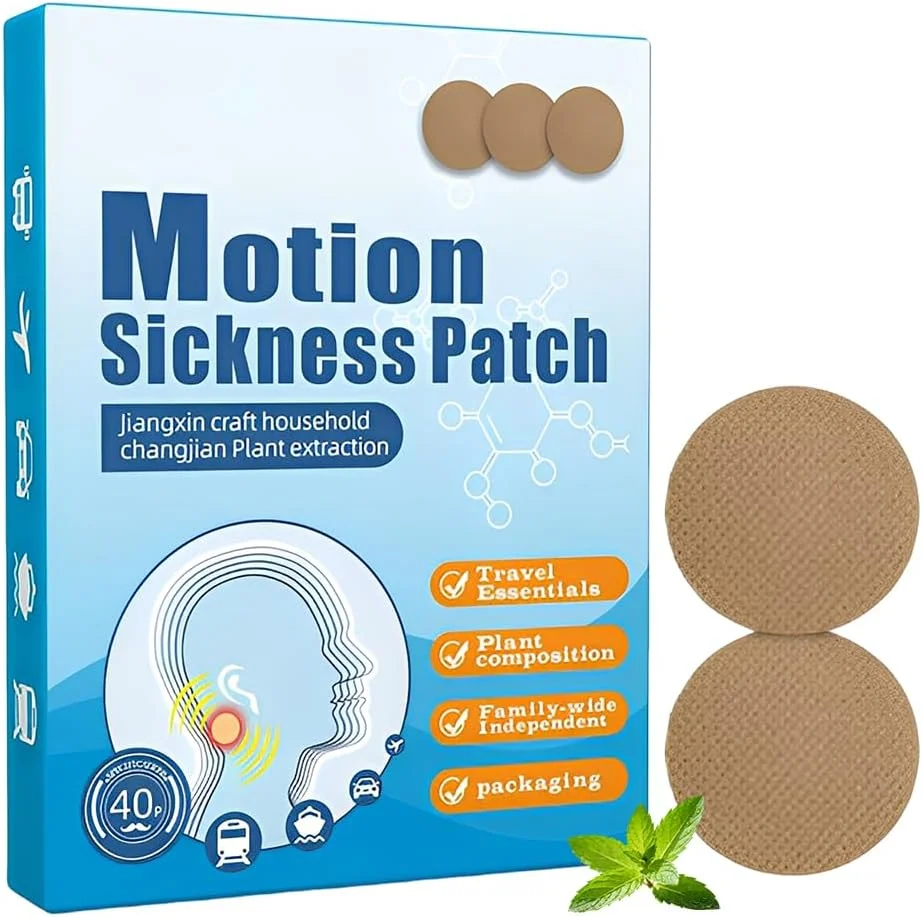 برچسب ضد تهوع مسافرتی 40 عددی، برچسب دریایی، ضد آب و بدون ایجاد خواب آلودگی، ملزومات سفر، عملکرد سریع و بادوام