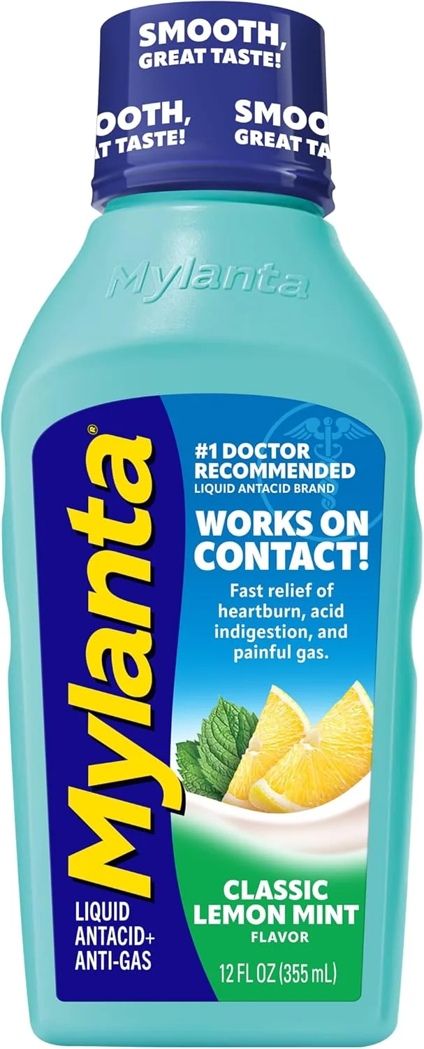 مایع ضد اسید معده و تسکین دهنده گاز معده، طعم کلاسیک، 355 میلی لیتر