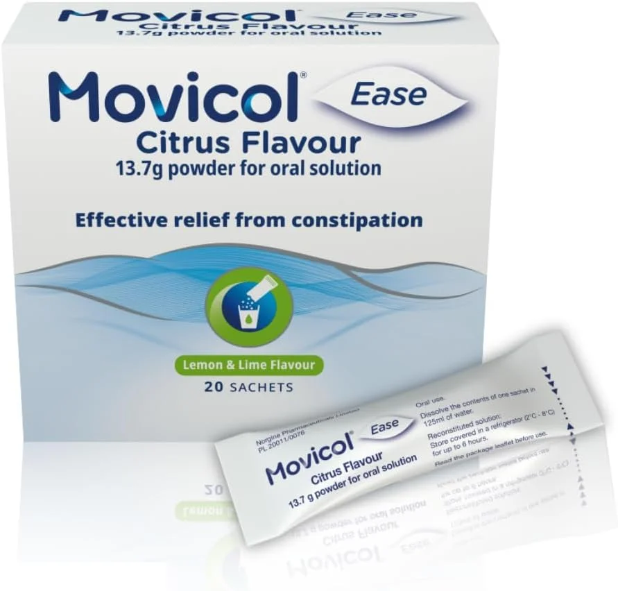 موویکول ایز، ساشه های طعم مرکبات، 20 عدد، تسکین یبوست برای بزرگسالان، ملین، آبرسان، نرم کننده و کمک به بازگرداندن حرکات طبیعی روده