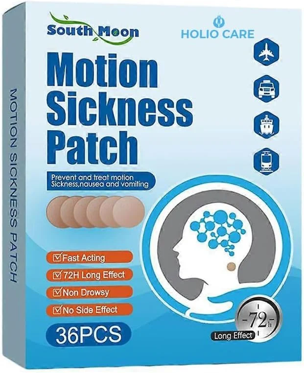 برچسب ضد تهوع و سرگیجه – تسکین طبیعی برای حالت تهوع و سرگیجه در بزرگسالان و کودکان | مناسب برای مسافرت با ماشین، کشتی و هواپیما (36 عدد)