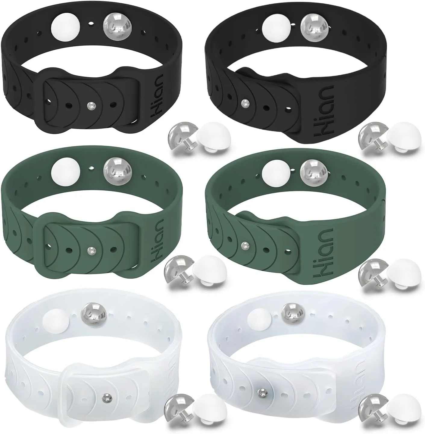 مچ بند ضد تهوع و بیماری حرکتی (3 جفت - مشکی+سبز+شفاف)