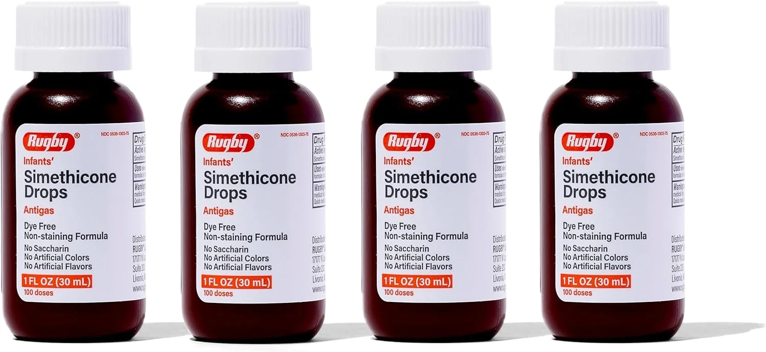 قطره ضد نفخ سایمتیکون ۲۰ میلی گرم/۰.۳ میلی لیتر برای نوزادان، کودکان و اطفال، بدون رنگ، مشابه مای‌لیکون، ۳۰ میلی لیتر، بسته ۴ عددی، مجموعا ۱۲۰ میلی لیتر