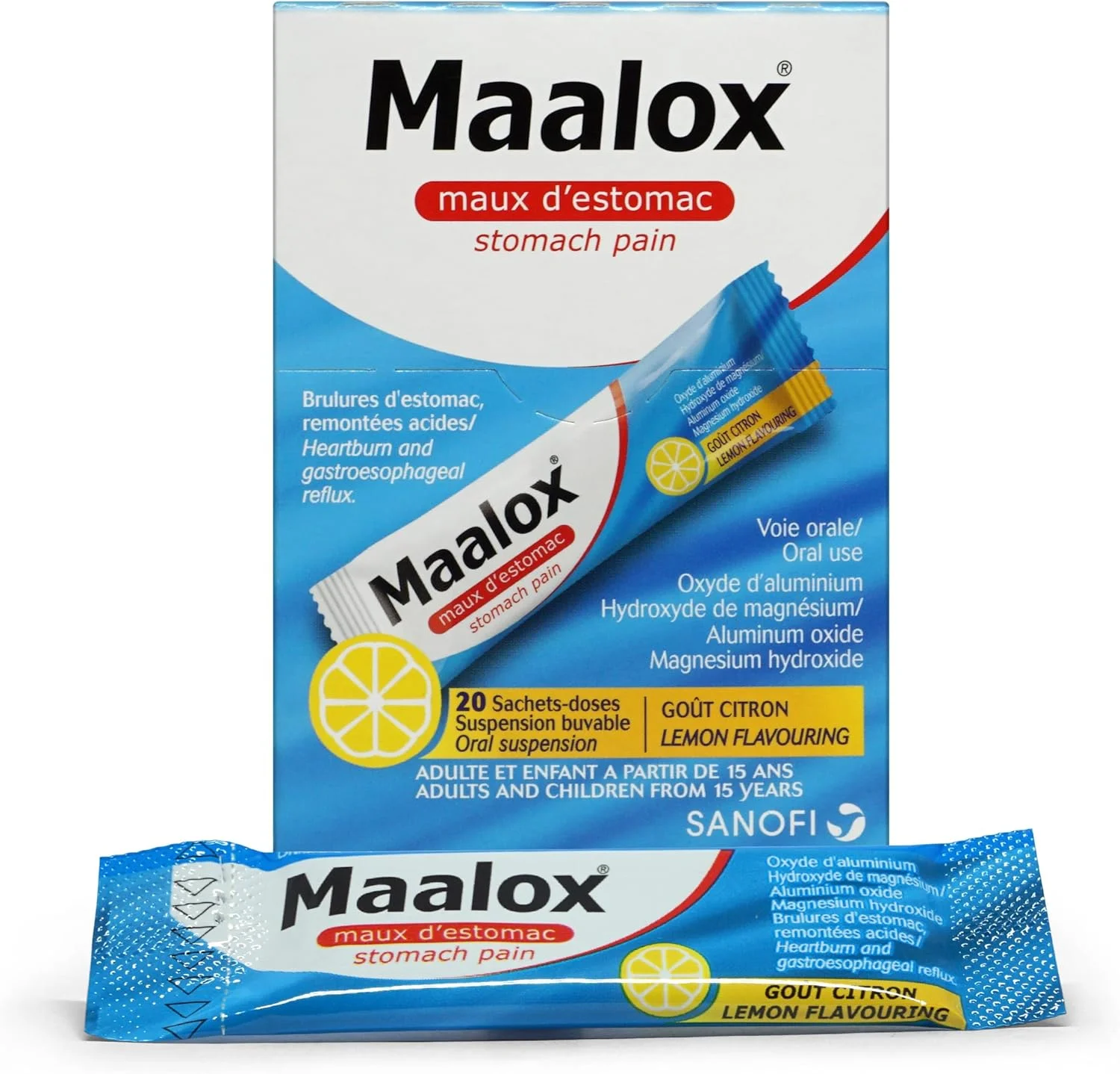 سوسپانسیون معده Maalox 460mg، 20 عدد ساشه