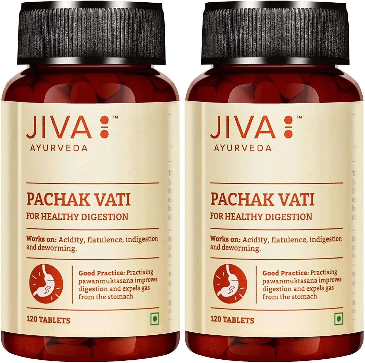 جیوا پاچاک واتی | کمک به هضم | حاوی بابول، آویشن، آملاکی و میخک | برای آقایان و بانوان 120 قرص | (بسته 2 عددی)
