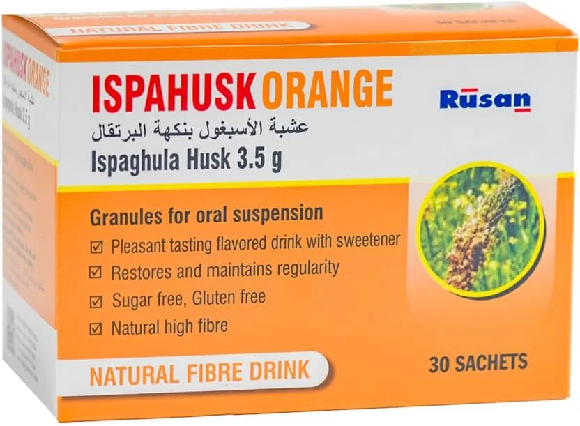 پودر پوسته اسفرزه سرشار از فیبر | 30 ساشه برای رفع یبوست | رفع سوء هاضمه | ملین های سریع الاثر | سوسپانسیون خوراکی برای سلامت روده | نوشیدنی فیبر طبیعی