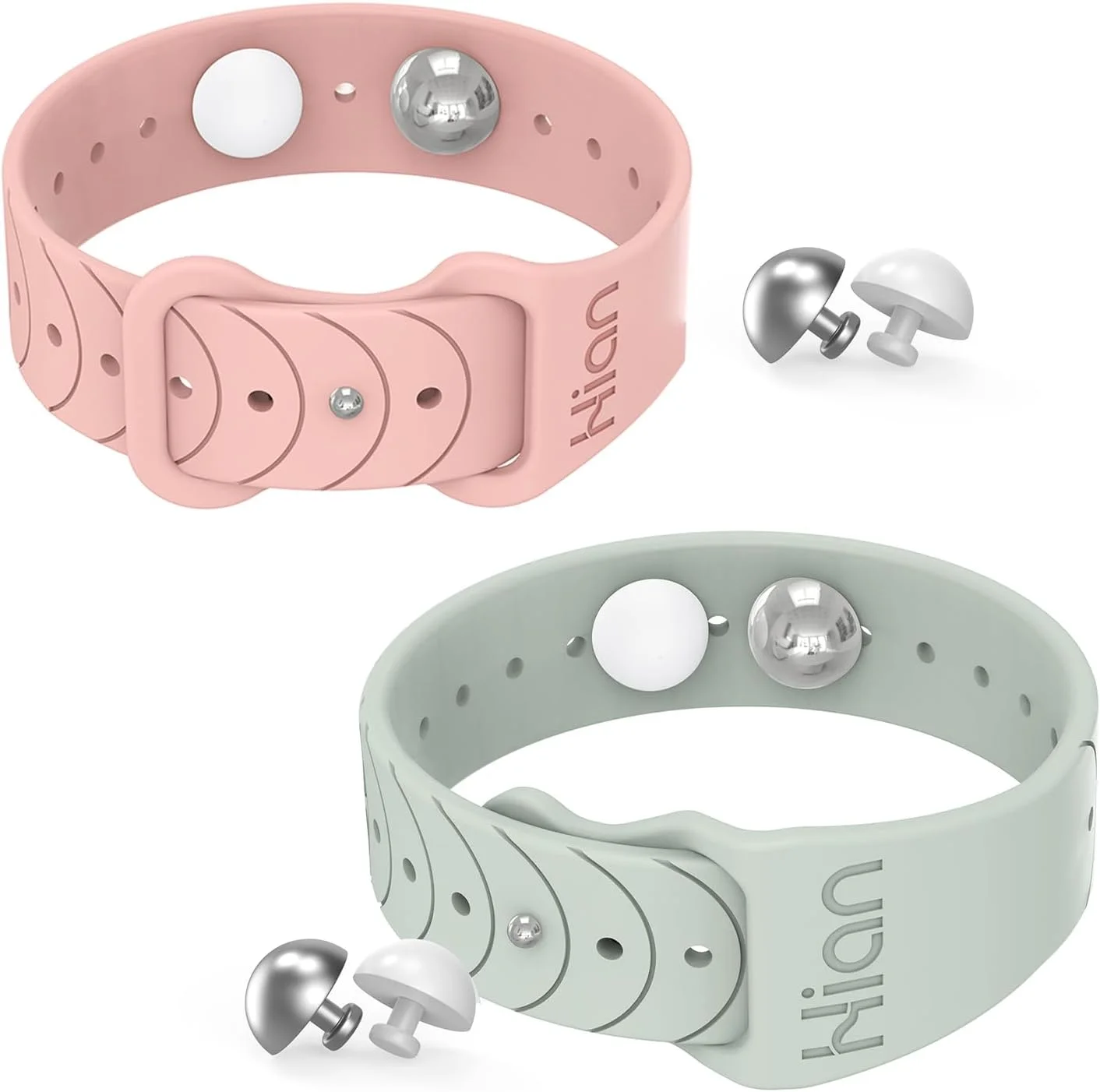 مچ بند ضد تهوع و بیماری حرکتی، تسکین طبیعی تهوع، سردرد، بی خوابی، اضطراب، کمک به خواب، بیماری صبحگاهی، بیماری حرکتی - (1 عدد زمردی 1 عدد صورتی)