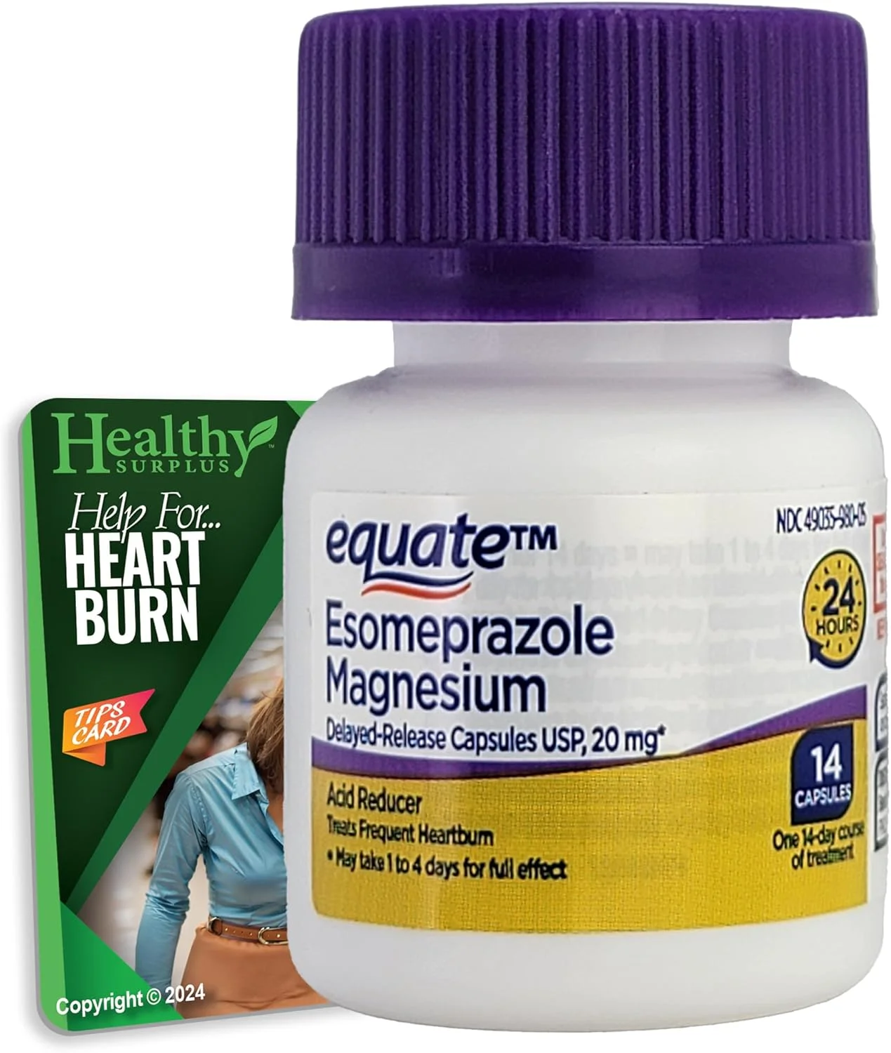 دوره درمانی ۱۴ روزه از منیزیم اسموپرازول ۲۰ میلی گرم به همراه کارت راهنمای نکات کمک به سوزش سر دل