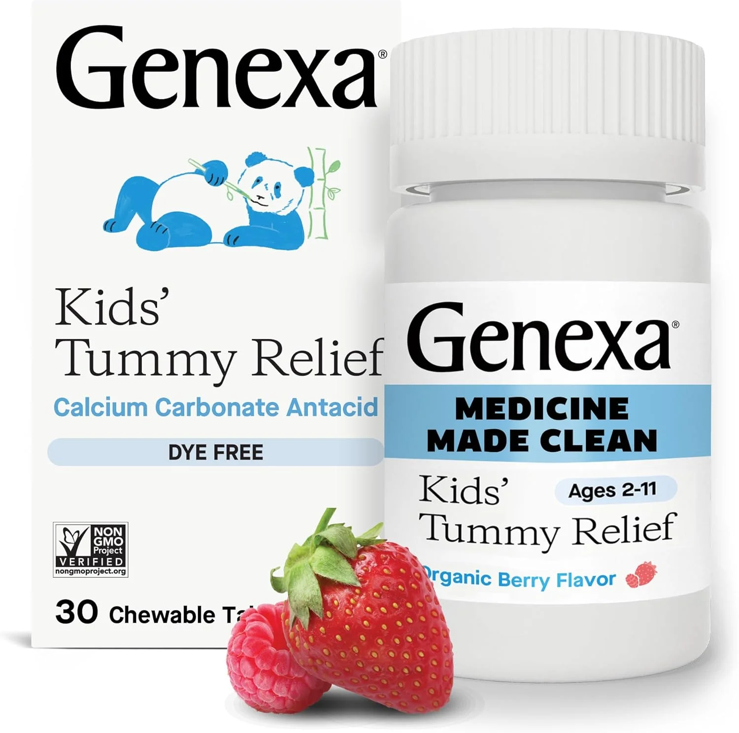 کربنات کلسیم برای تسکین ناراحتی معده کودکان جنکسا (30 عدد قرص جویدنی)، بدون گلوتن