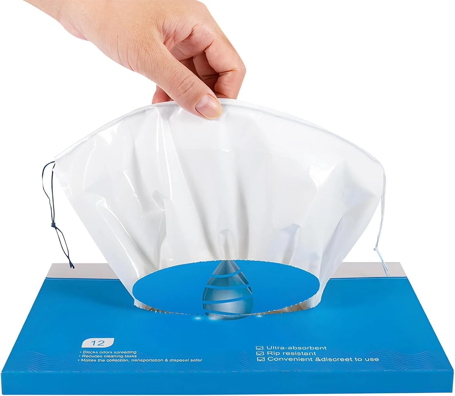 کیسه های جاذب استفراغ ELECDON، بسته 12 عددی کیسه ضد نشت برای مسافرت - 1000 میلی لیتر تبدیل ژل، بدون بو برای ماشین، قایق، هواپیما - کودکان، بارداری و استفاده اضطراری (1 جعبه)