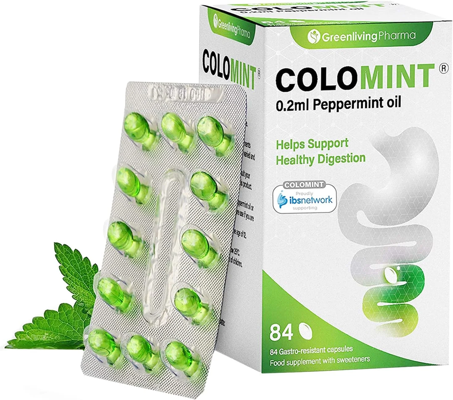کپسول روغن نعناع فلفلی - ۸۴ کپسول (۰.۲ میلی لیتر در هر کپسول) با پوشش روده ای مقاوم در برابر معده، کپسول های نعناع تسکین دهنده طبیعی مهر و موم شده در نوارهای تاول زده بهداشتی، پشتیبانی از هضم سالم