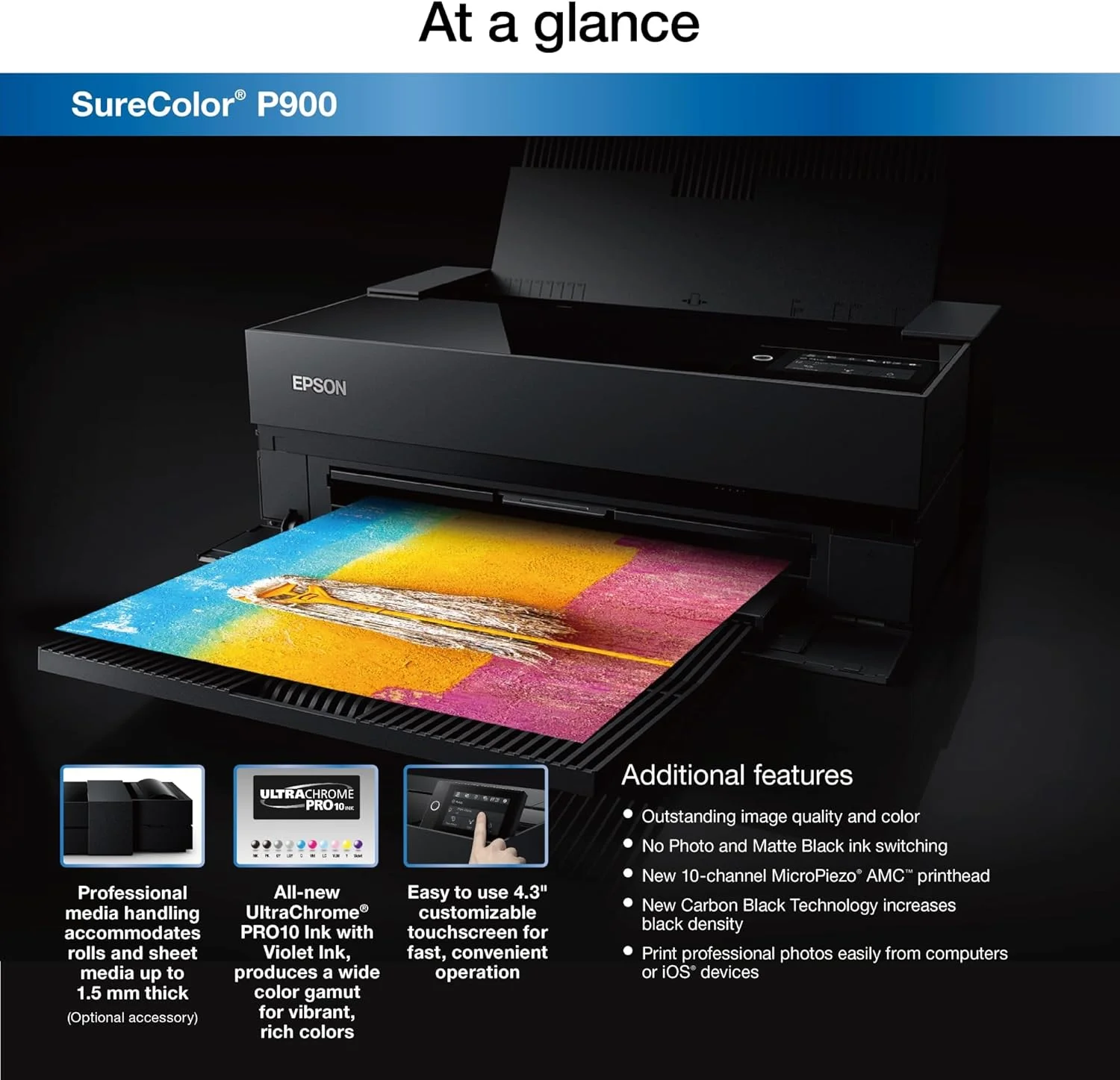 پرینتر 17 اینچی اپسون SureColor P900، مشکی