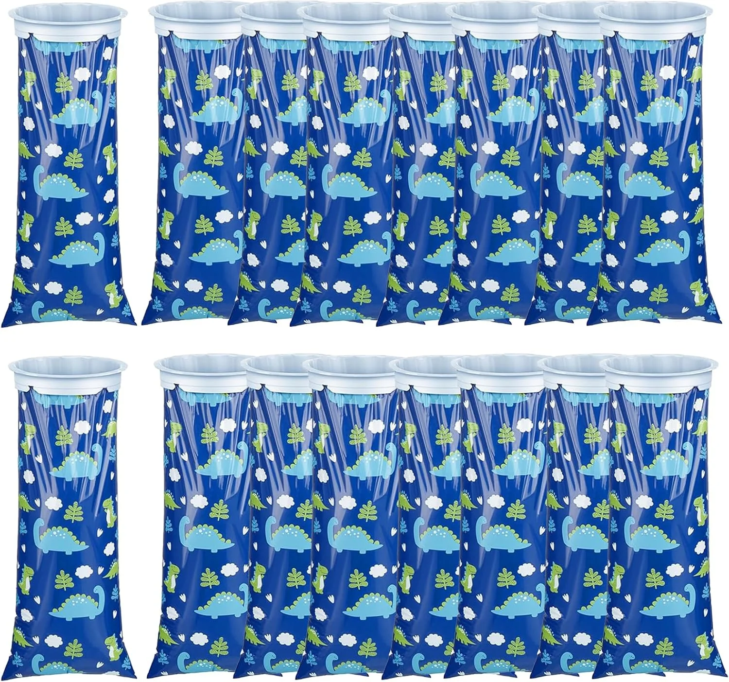 بسته 16 عددی کیسه تهوع، کیسه استفراغ، کیسه ماشین، کیسه مدفوع با حلقه، برای کودکان و بزرگسالان، کیسه تهوع برای حالت تهوع و استفراغ در ماشین و در حال حرکت، کیسه های یکبار مصرف 1500 میلی لیتری (طرح کارتونی) (C)