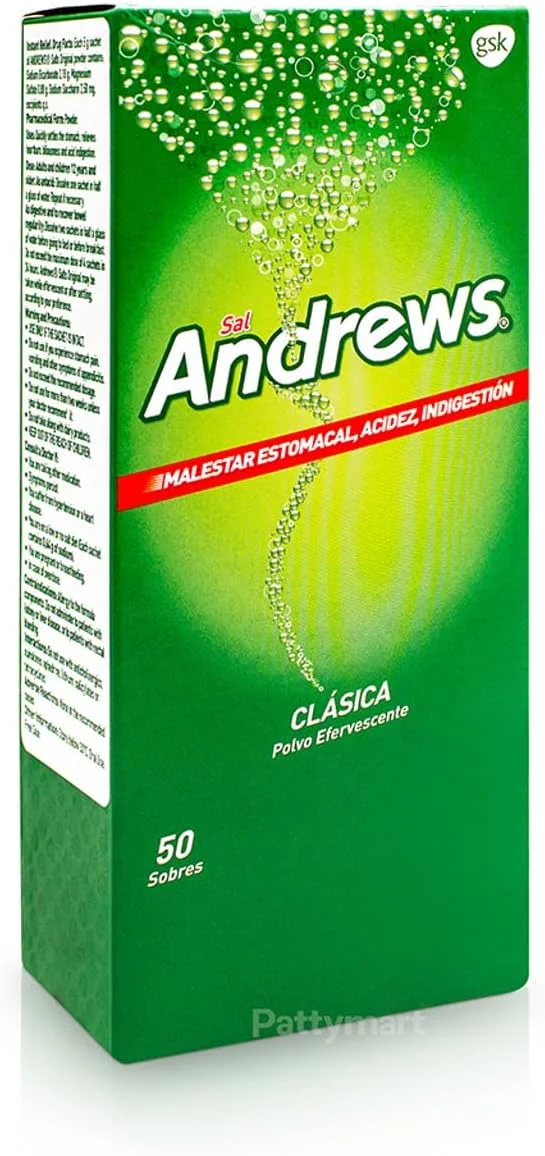 نمک‌های اندروز، تسکین فوری برای ناراحتی معده، سوزش سر دل و سوء هاضمه - 50 ساشه