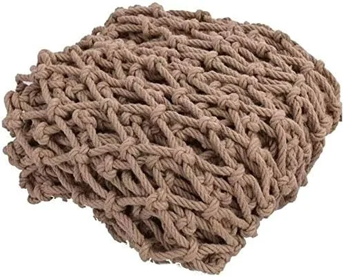 تور طنابی صعود برای خانه درختی و بالکن - توری ایمنی کودک و حیوان خانگی، تور بار کنفی برای تاب، دکوراسیون زمین بازی، نرده و راه حل حفاظت از حصار