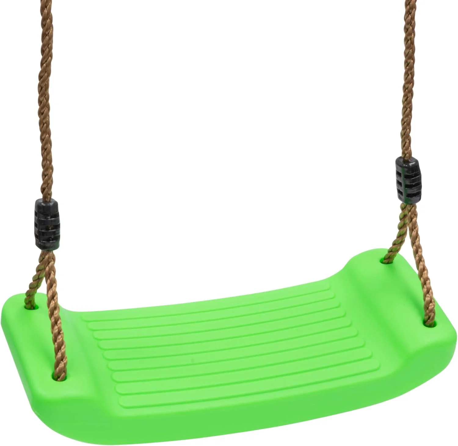 تاب بازی کودک با طناب های قابل تنظیم | نشیمنگاه تاب جایگزین قالب گیری شده ضد لغزش و با دستگیره ایمنی | لوازم جانبی باغ مقاوم در برابر آب و هوا - سبز روشن