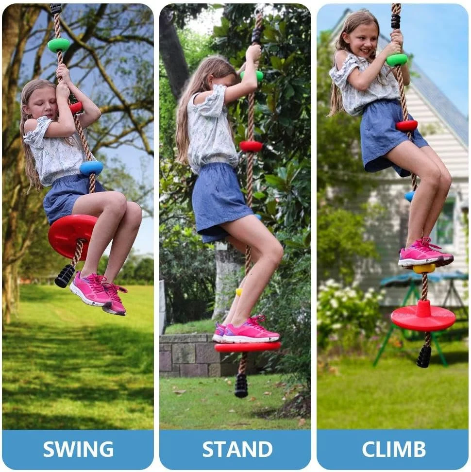 تاب بازی طنابی دیسکی برای کودکان، سرگرمی در فضای باز، تاب درختی با طناب، مجموعه بازی صعودی برای فضای باز، مناسب برای حیاط خلوت، بالای 6 فوت، قرمز تاب بازی طنابی دیسکی برای کودکان، سرگرمی در فضای باز، تاب درختی با طناب، مجموعه بازی صعودی برای فضای باز، مناسب برای حیاط خلوت، بالای 6 فوت، قرمز