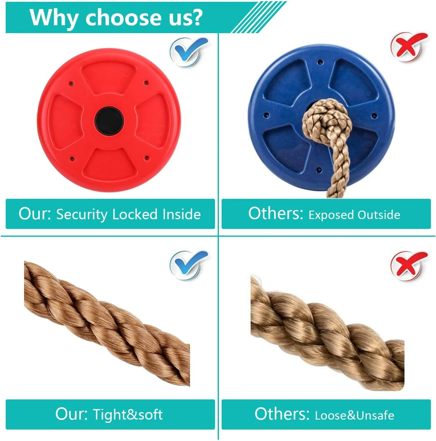 تاب بازی طنابی دیسکی برای کودکان، سرگرمی در فضای باز، تاب درختی با طناب، مجموعه بازی صعودی برای فضای باز، مناسب برای حیاط خلوت، بالای 6 فوت، قرمز تاب بازی طنابی دیسکی برای کودکان، سرگرمی در فضای باز، تاب درختی با طناب، مجموعه بازی صعودی برای فضای باز، مناسب برای حیاط خلوت، بالای 6 فوت، قرمز