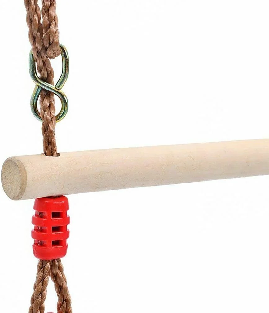 میله بارفیکس ذوزنقه ای برای کودکان به همراه حلقه ها و کارابین های قفل شونده، مناسب برای مجموعه بازی جنگلی سرپوشیده و زمین بازی در فضای باز، خط نینجا و حیاط خلوت (زرد) میله بارفیکس ذوزنقه ای برای کودکان به همراه حلقه ها و کارابین های قفل شونده، مناسب برای مجموعه بازی جنگلی سرپوشیده و زمین بازی در فضای باز، خط نینجا و حیاط خلوت (زرد)