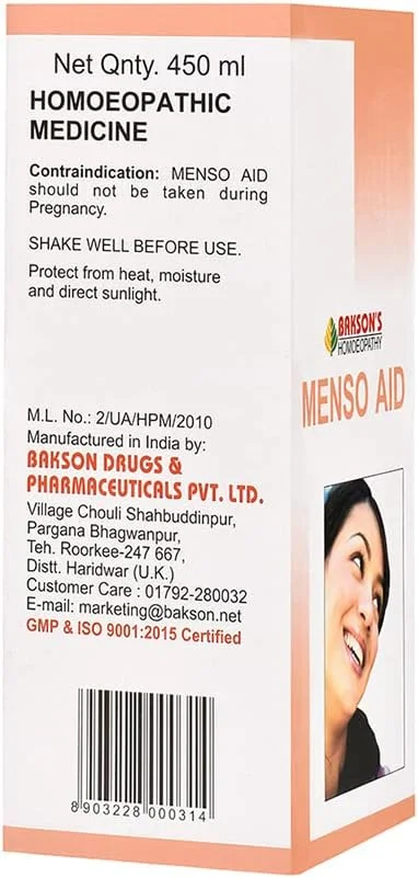 شربت کمک قاعدگی منسو اید باک سون دکتر بخشی (450 میلی لیتر)