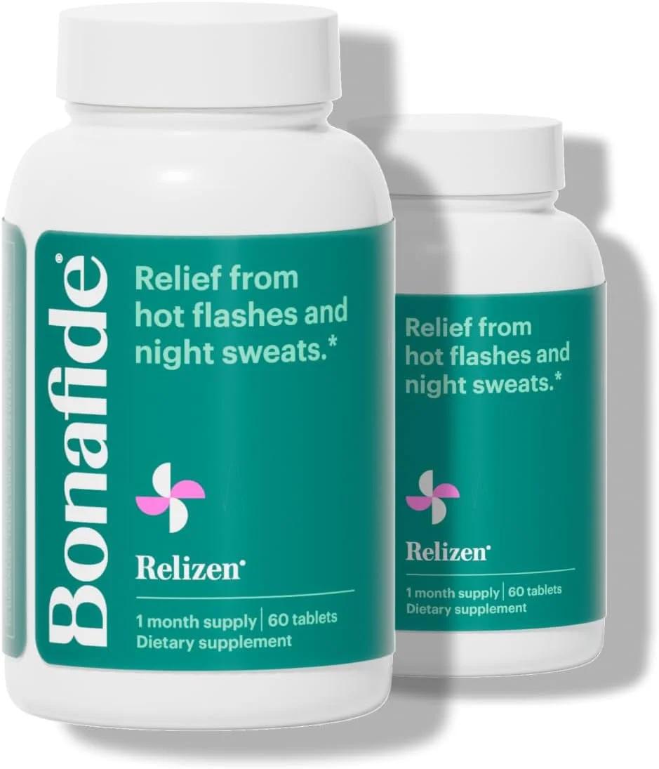 Relizen Bonafide، تسکین علائم یائسگی - تسکین قدرتمند و بدون هورمون گرگرفتگی و تعریق شبانه در دوران یائسگی* - بسته 60 روزه (120 قرص)