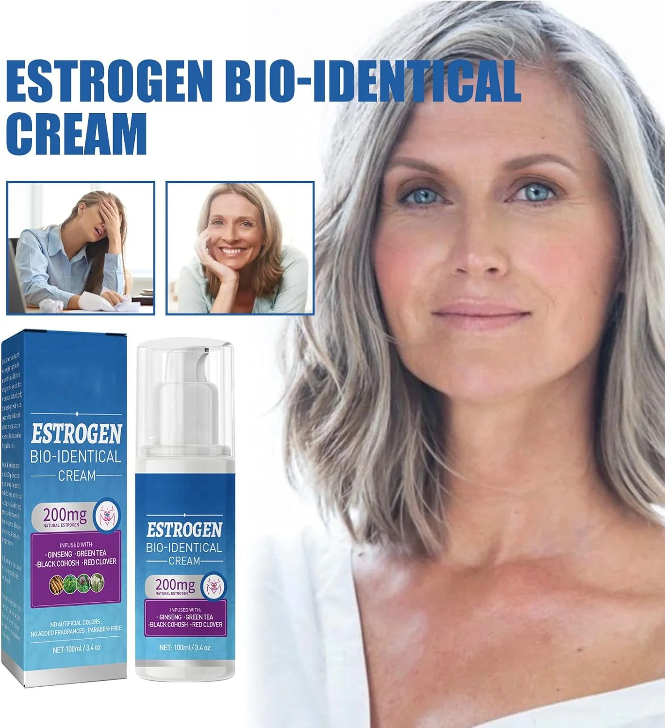 کرم برای تسکین دوران یائسگی، کرم های افزایش دهنده تعادل ، کرم های تعادل متابولیسم افراد میانسال، تسکین دهنده دوران یائسگی، افزایش دهنده تعادل متابولیسم داخلی و خارجی شما، 100 میلی لیتر