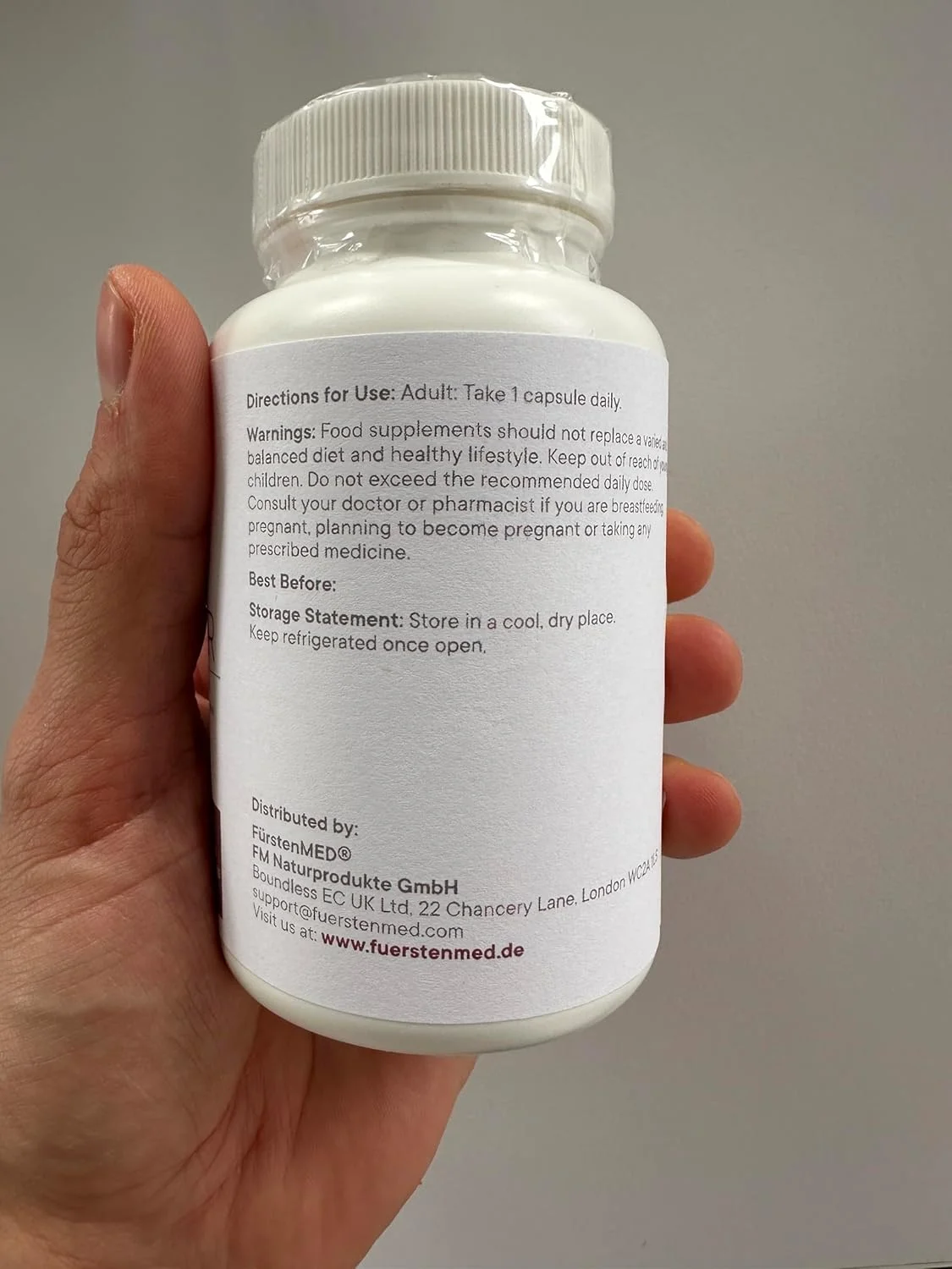 کپسول شبدر قرمز FürstenMED® (ایزوفلاون) با رازک - وگان و بدون افزودنی، ساخت آلمان