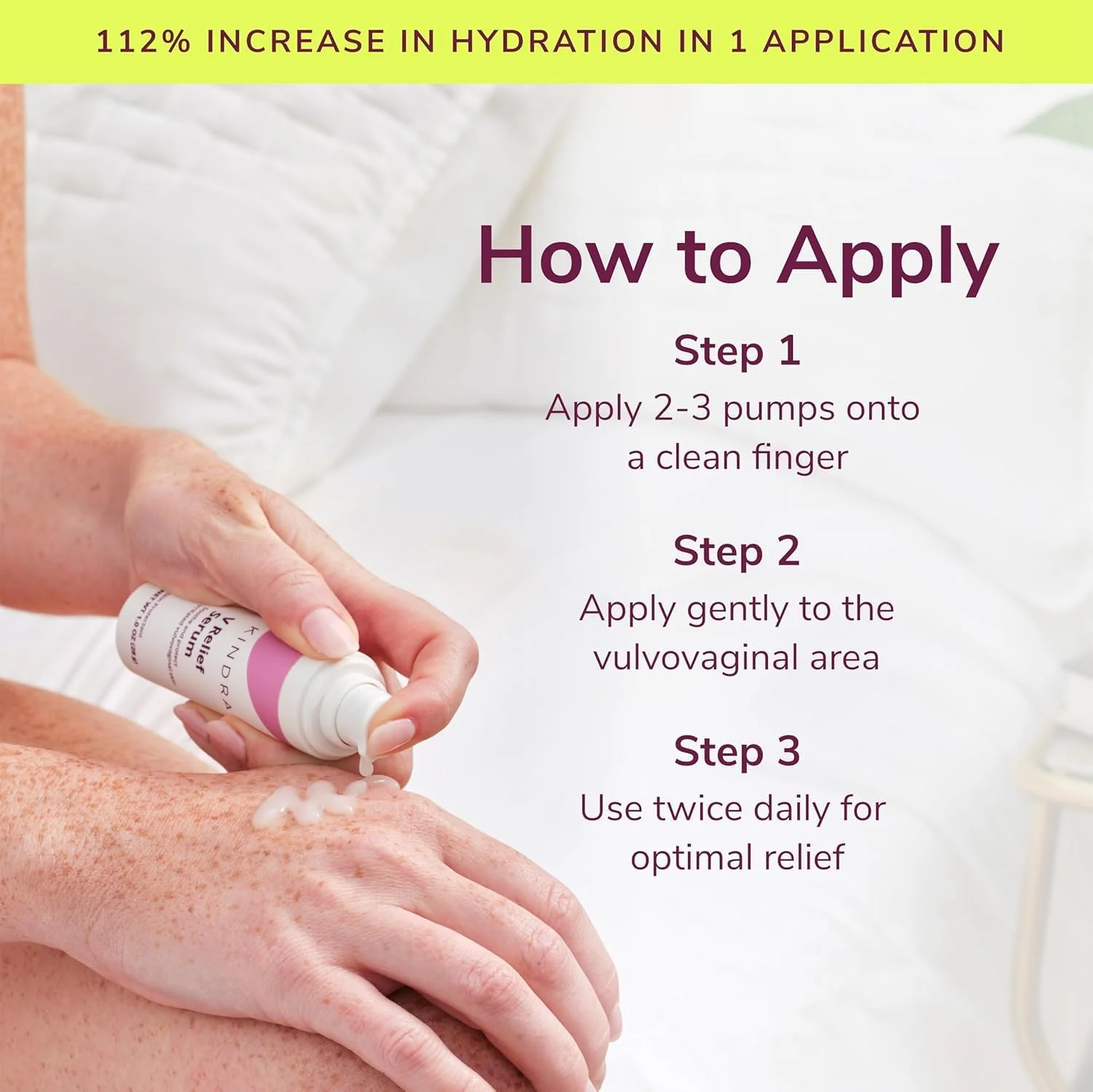 سرم تسکین دهنده Kindra V - پشتیبانی از دوران پیش از یائسگی و یائسگی | مرطوب کننده برای ناراحتی ناحیه حساس - مرطوب کننده زنانه وگان برای مراقبت از پوست ناحیه حساس که به طور ویژه برای پوست های حساس فرموله شده است (30 میلی لیتر)