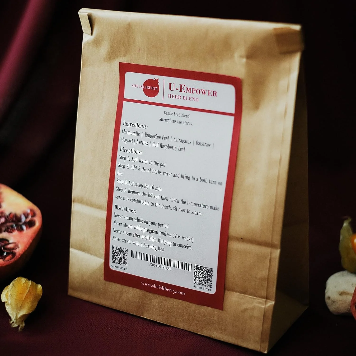 یو-امپاور - ترکیبات گیاهی بخور واژینال، ترکیبات گیاهی بخور لگنی | گیاهان بخور برای زنان | گیاهان بخور ارگانیک