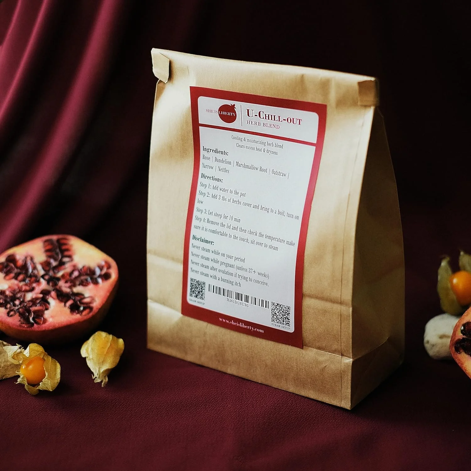 یو-چیلاوت - ترکیبات گیاهی بخور واژینال، ترکیبات گیاهی بخور لگنی | گیاهان بخور برای زنان | گیاهان چای سم زدای ارگانیک