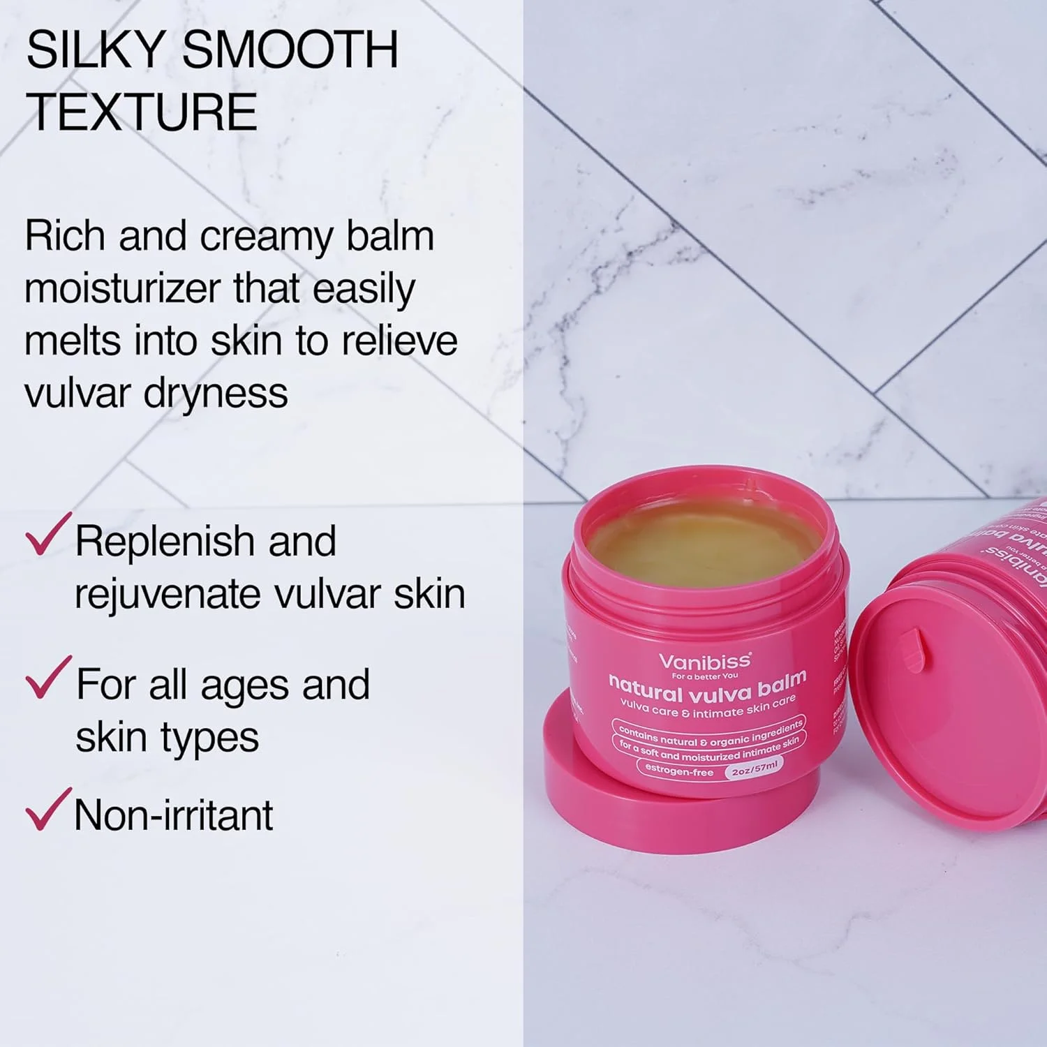 بالم طبیعی وانیبیس - کرم و مرطوب کننده، بالم آبرسان - تسکین دهنده خشکی، خارش، سوزش - تسکین دوران یائسگی برای بانوان - بدون استروژن (56 گرم) (بسته 1 عددی) بالم طبیعی وانیبیس - کرم و مرطوب کننده، بالم آبرسان - تسکین دهنده خشکی، خارش، سوزش - تسکین دوران یائسگی برای بانوان - بدون استروژن (56 گرم) (بسته 1 عددی)